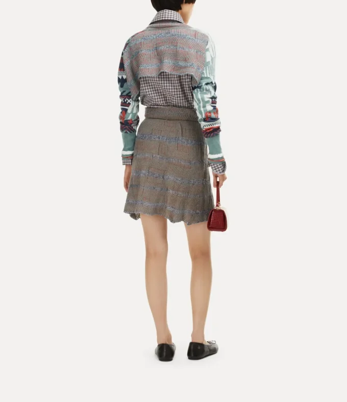 Kurzes Oberteil mit gebrochenem Fair-Isle-Muster Kurzes Oberteil mit gebrochenem Fair-Isle-Muster