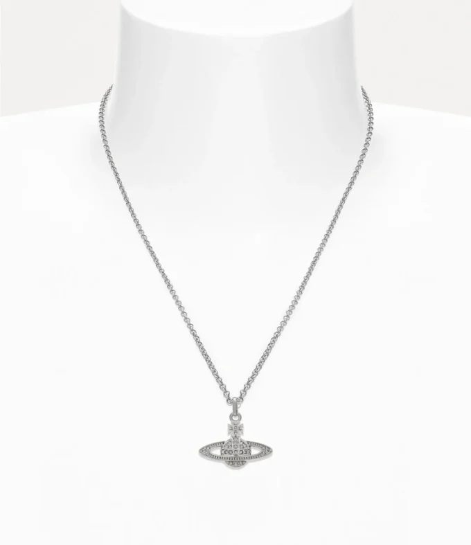 Man. Mini Bas Relief Orb Anhänger Halskette