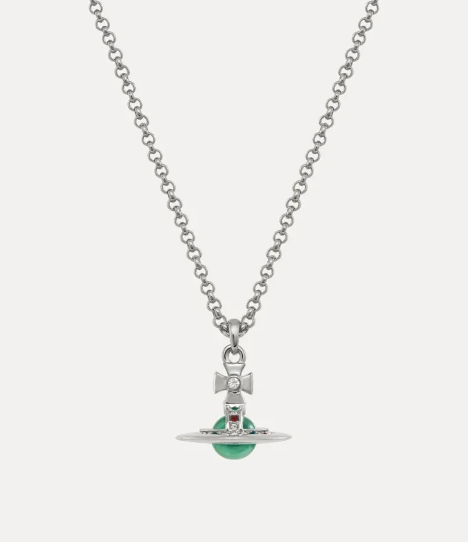 Neue Petite Orb-Anhänger-Halskette Neue Petite Orb-Anhänger-Halskette